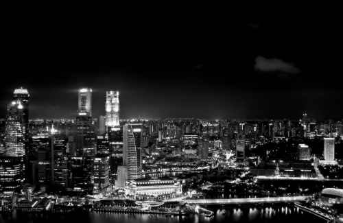 Singapore in monochrome